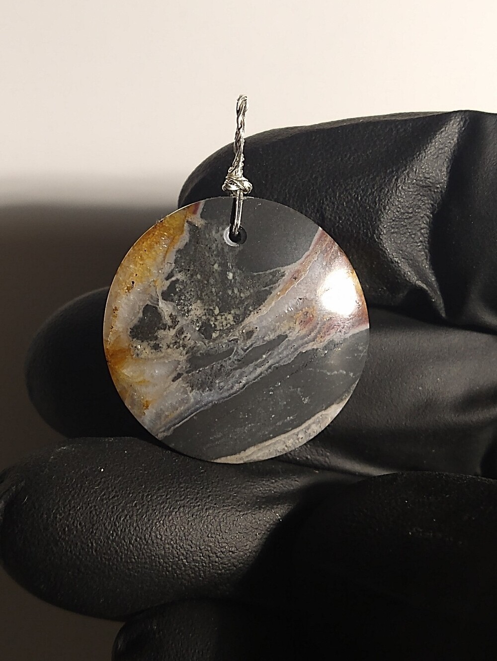 Lava Jasper Sterling Silver Pendant